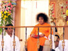 Bhagawan witnessing the cultural programme presented by the devotees