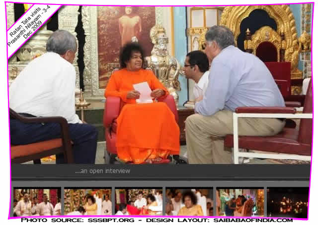 Ratan Tata visits Prasanthi Nilayam - 3-4 Dec 2009