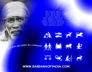 12 Shirdi Sai wallpapers with Zodiac signs. Download your individual Star sign/Zodiac sign with Sai Baba.  