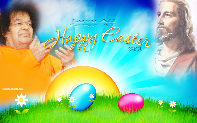 Happy Easter sai baba -sathya sai baba jesus