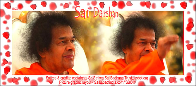 Wed, Dec 29, 2010: This morning, emerging at 0830 hrs. Bhagawan went to the Super Speciality Hospital at Prasanthigram. Returning to Ashram at 0935 hrs. Bhagawan came into the Sai Kulwant from the Yajur Mandiram end at 0940 hrs. for a full round darshan. 