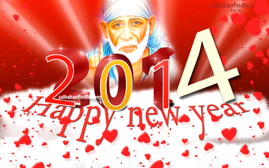 Shirdi sai baba new year wallpapars and greeting cards