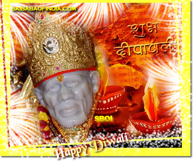 Sai Baba  Diwali , Navaratri , Vijaya Dashami & Dussera - Greeting e card- ANIMATIONS