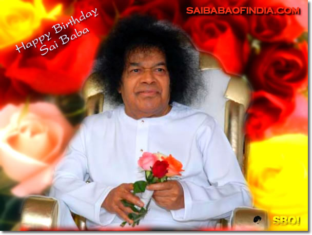 Sri Sathya Sai Baba's birthday celebrations - SAI-BABA-WHITE-ROBE-BIRTHDAY