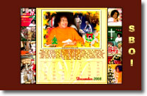 Sai Baba calendar Dec.2008 wallpaper
